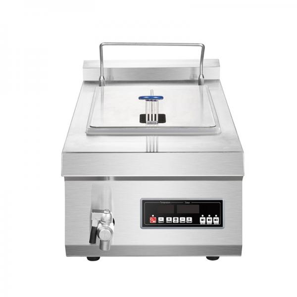 Counter Top Commercial Gas Deep Fryer with Dual Rank and Top