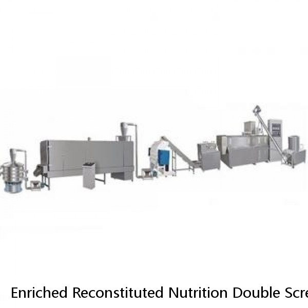 Enriched Reconstituted Nutrition Double Screw Artificial Rice Food Making Machine Processing Equipment Line